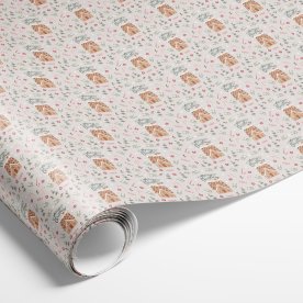 Presentpapper, H70 x B1000cm, 10m/rll, vit & brun