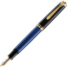 Pelikan Souverän 400 Reservoarpenna, F, svart/blå