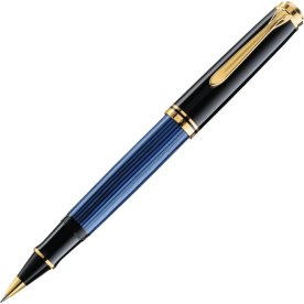 Pelikan Souverän 400 Rollerball, svart/blå