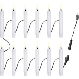 UYUNI LED 12 Julgransljus, USB-C, vit, B1,3xH11cm