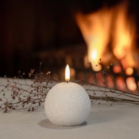 UYUNI LED Snöboll, glitter, B 7 x H7cm