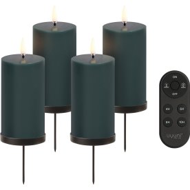 UYUNI LED Adventsljus, 4 st., m/spjut, pine green
