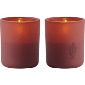 UYUNI LED 2st Ljus i glas, röd, B6 x H7cm