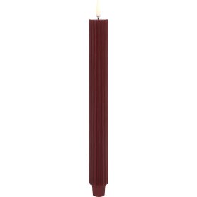 UYUNI LED Ljus räfflade, 2st, röd, B3,2xH25,5cm