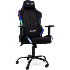 GIANT Gamingstol, RGB-ljus, svart