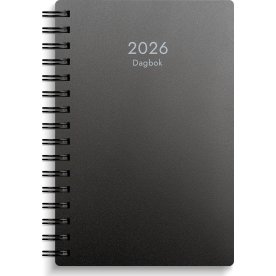 Burde 2026 Kalender, Dagbok, PP-plast, svart