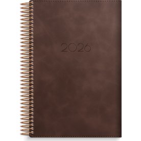 Burde 2026 Kalender, Dagbok Twist, Brun