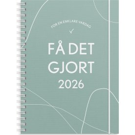 Burde 2026 Kalender, Få det gjort, Grön