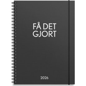 Burde 2026 Kalender, Få det gjort, Svart