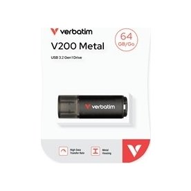 Verbatim USB-minne 3.2 V200, 64 GB, metall