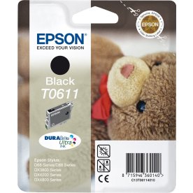 Epson nr T0611/C13T06114010 bläckpatron, svart, 25