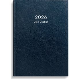 Burde 2026 Kalender Liten Dagbok, Konstläder, Blå