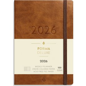 Burde 2026 Liten veckokalender Forma Deluxe brun