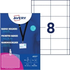 Avery 4825 Namnskyltshållare med nyckelband