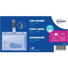 Avery 4826 Korthållare för 1 ID-kort, med klämma