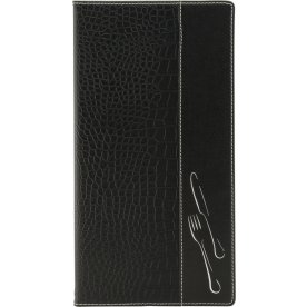 Securit Crocodile Menyomslag | A45 | Svart