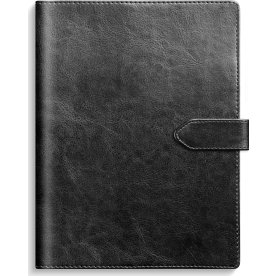 Burde 2026 Kalender Veckojournal, Konstläd., Svart