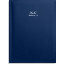 Burde 2027 Veckojournal, Konstläder, Blå