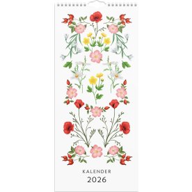 Burde 2026 Väggkalender, Lilla Blomsterkalendern