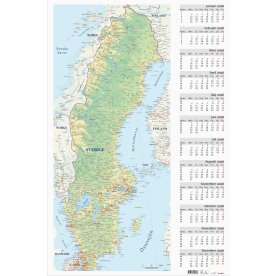 Burde 2026 Väggblad Sverigekarta