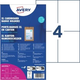 Avery 4839XL Namnskyltshållare XL i kartong