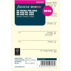 Filofax 2026 Refill | Pocket | Vecka