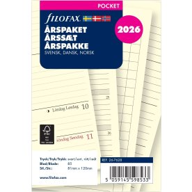 Filofax 2026 Refill | Pocket | Årspaket