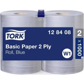 Tork W1 Basic Torkpapper, Blå, 2-lags