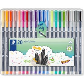 Staedtler Triplus Fineliner 334 Fiberpennor, 20 st