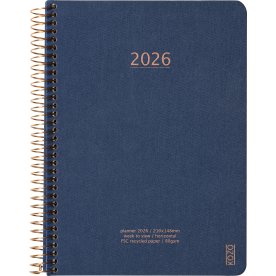 Kozo 2026 Kalender | A5 | Vecka | Marinblå