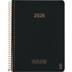 Kozo 2026 Kalender | A5 | Vecka | Svart