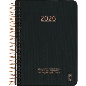Kozo 2026 Kalender | A6 | Vecka | Svart