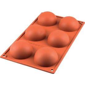 Silikomart Bakform halvrund 6 st, Ø7cm, 8cl