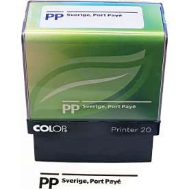 Stämpel standardtext Porto Betalt