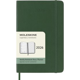 Moleskine 2026 Kalender | S | Vecka | Ficka | Grön
