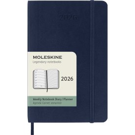 Moleskine 2026 Kalender | S | Vecka | Pock. | Blå
