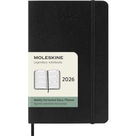 Moleskine 2026 Kalender | S | Vecka h. | P| Svart