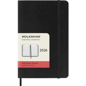 Moleskine 2026 Kalender | S | Dag | Poc. | Svart