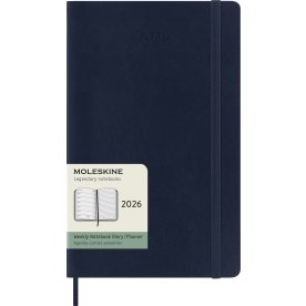 Moleskine 2026 Kalender | S | Vecka | L | Blå