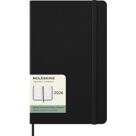 Moleskine 2026 Kalender | H | Vecka h. | L | Svart