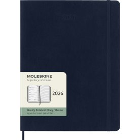 Moleskine 2026 Kalender | S | Vecka | XL | Blå