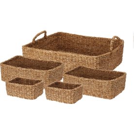 Korgset, H15/13/9 cm, natur, 5 st.