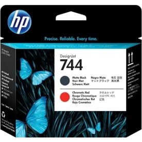 HP 744 Kromatisk röd & svart Designjet-skrivhuvud