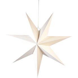 Pappersstjärna, Ø75cm, exkl kabel & glödlampa, vit