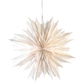 Pappersstjärna, Ø45cm, exkl kabel & glödlampa, vit