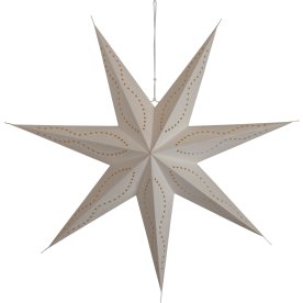 Pappersstjärna, Ø75cm, exkl glödlampa & kabel, vit