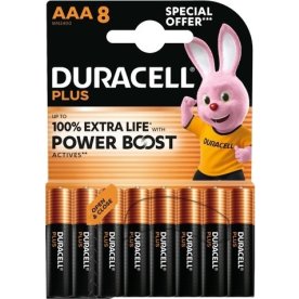 Duracell Plus Boost AA-batteri, 8 st