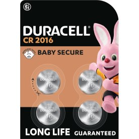 Duracell 2016 Litium-knappcellsbatterier, 4 st