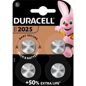 Duracell 2025 litium-knappcellsbatterier, 4 st.