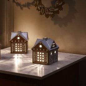 Kähler Gingerbread Ljuslykta Julstall H11,5 cm